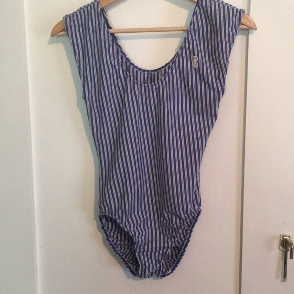 Striped body suit